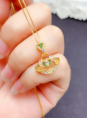 吉祥如意S925银吊坠 空托 圆形4*4mm 银托镀白金玫瑰金黄金色