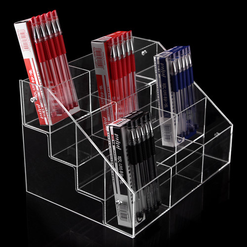 桌面收纳盒分格塑料化妆品客厅茶几遥控器整理盒宿舍杂物储物盒子 - 图0