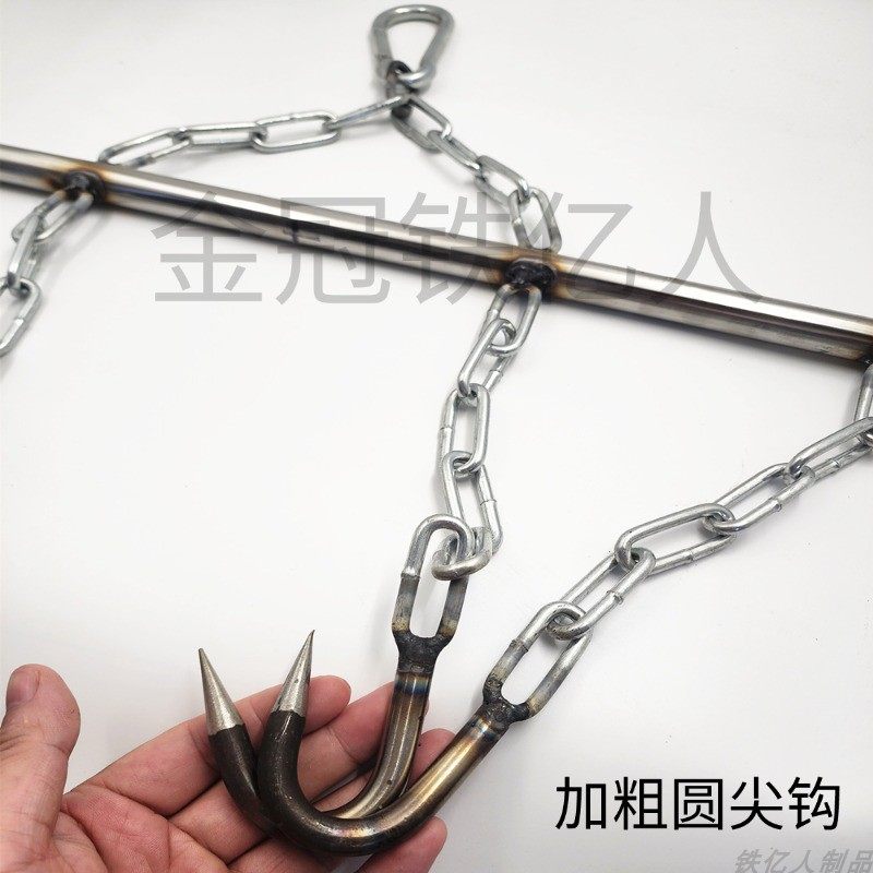 水泥猪肉铁链吊钩加长杆手工制作锋利圆尖加粗强力重型四抓钩货钩,淘宝优惠券,粉丝福利购,淘宝优惠卷