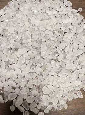 白水晶碎石供佛水晶枕头鱼缸花盆装饰小石手链净化消磁原石