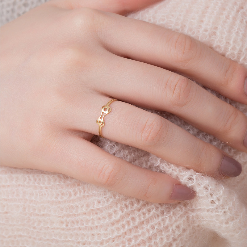 su live18k可调节女士个性金戒指 sulive戒指/指环