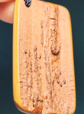 手工竹制工艺品老竹子虫噬书签吊坠挂件311号