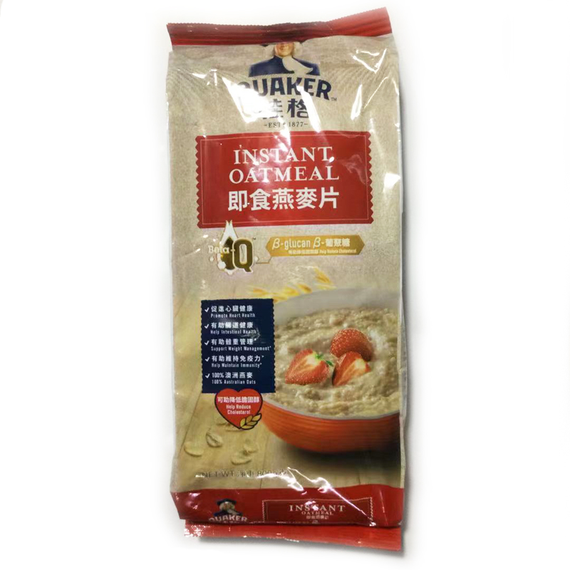 香港进口QUAKER桂格天然燕麦片800g原味快熟即食冲饮营养早餐点心-图3