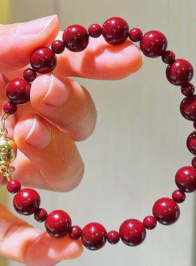 高品质新年安可拉红施家珍珠手链项链套装