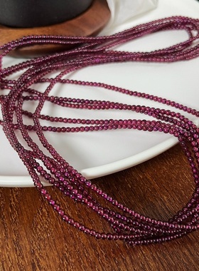 3-3.5mm基本全净天然紫牙乌石榴石手链项链两用款简约时尚百搭款