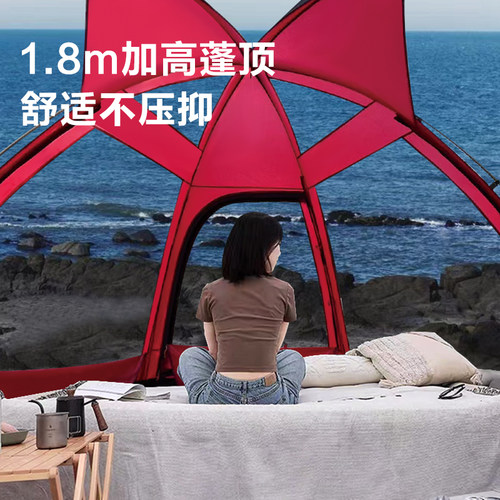 喜马拉雅怡园露营帐篷户外便携式折叠大空间双层家庭野餐秋游装备 - 图3