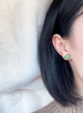 爱心s925纯银小巧日常简约耳夹