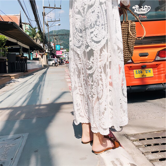 Super fairy ຫາດຊາຍປ້ອງກັນແດດ tulle lace cardigan ພາຍນອກ