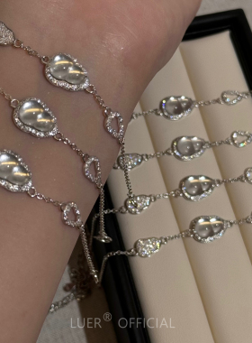 #福禄双全#新中式小葫芦!轻奢天然高冰透石英质玉通体纯银手链