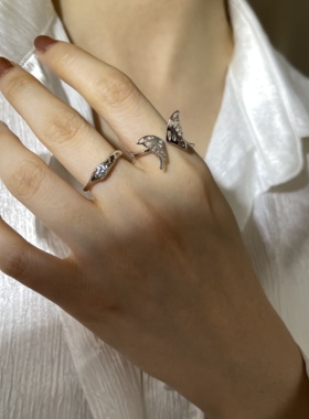 众银不褪色戒指鹿尔饰物性冷淡