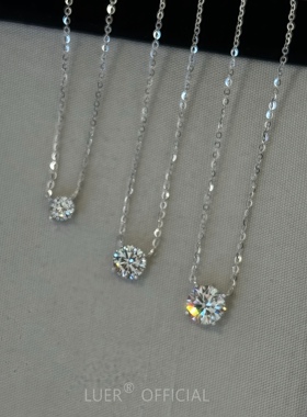 爆闪！轻奢纯银高碳钻锁骨链鹿尔