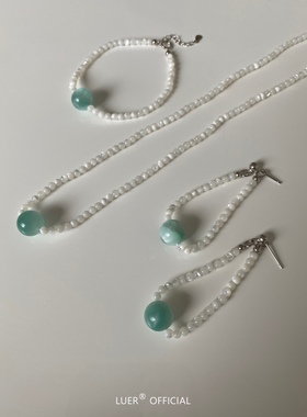 新中式通体纯银天然白母贝锁骨链