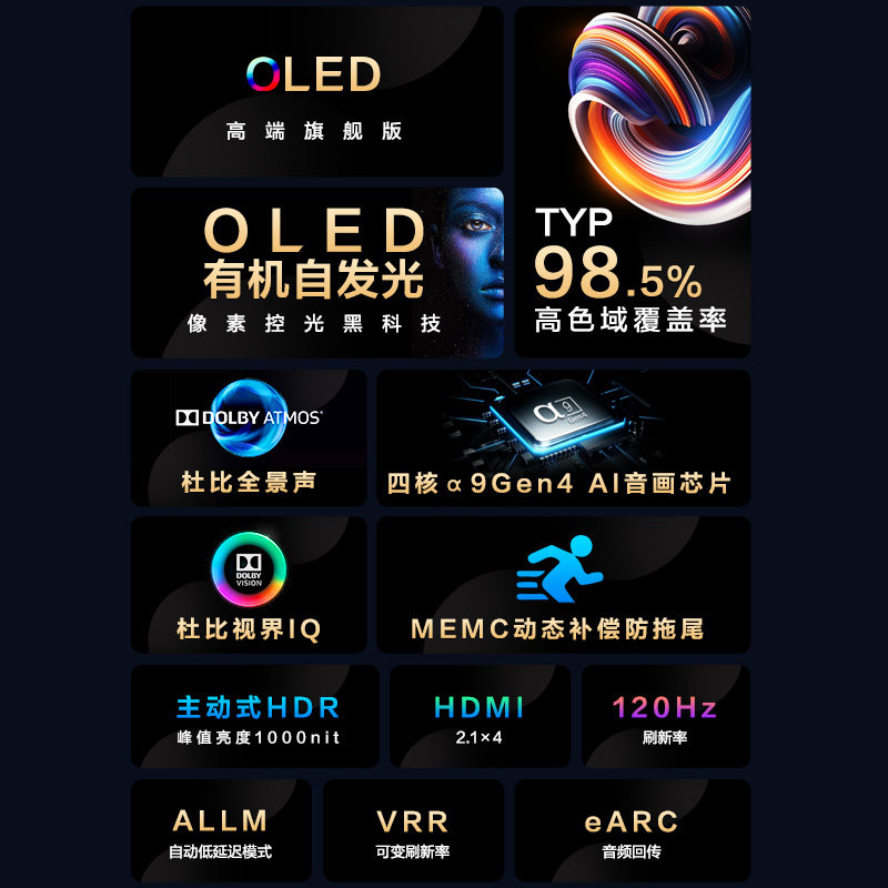 LG Dajia Electric OLED65C1PCB Органическое самоповреждение 65 -дюймовое 120 Гц дисплей E -Gaming Gaming TV