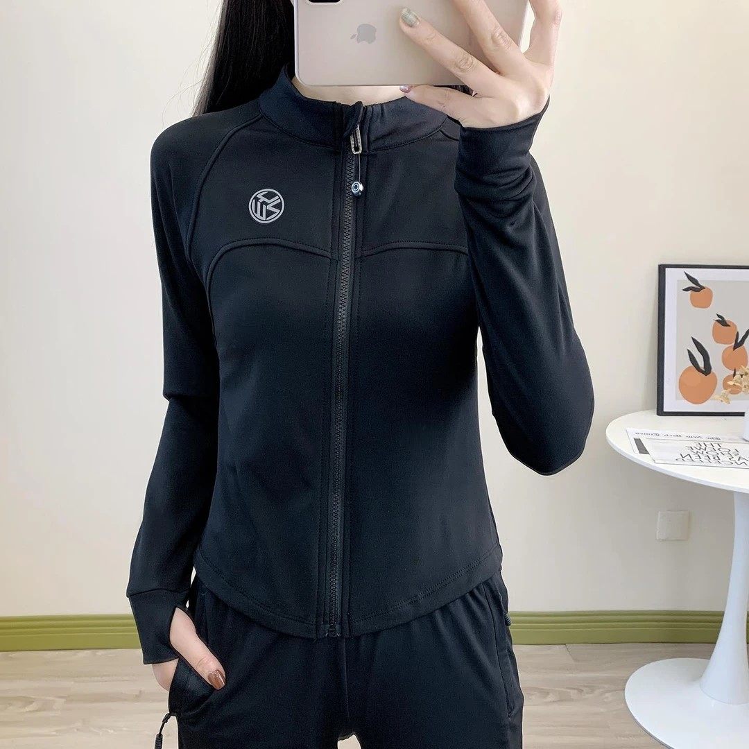 秋冬季薄绒外套健身衣女修身套指开衫保暖运动上衣舞蹈跑步瑜伽服,淘宝优惠券,粉丝福利购,淘宝优惠卷