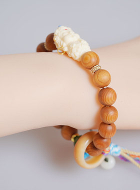 香积流通处正品崖柏象牙果度母核雕佛珠手串流苏平安健康好运手链