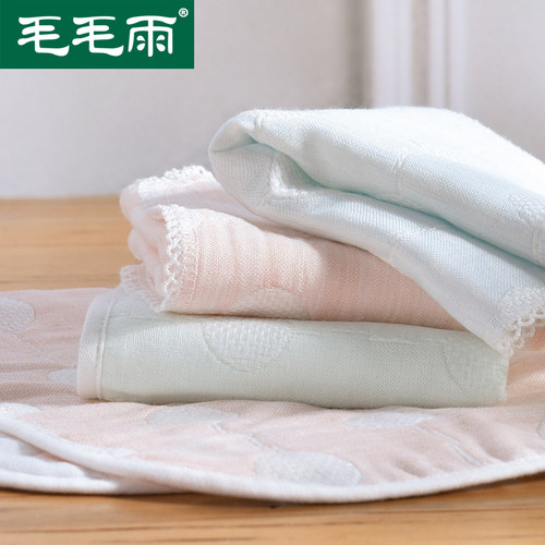 4条产妇毛巾月子孕妇纱布柔软婴儿宝宝小毛巾吸汗长方形女洗脸巾 - 图2