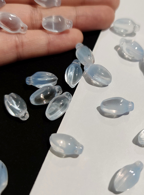 琉璃玉兰花8x15mm手工diy古风