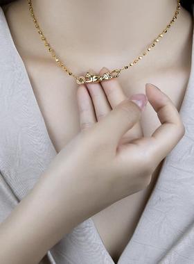 金色豹子项链时尚爆款锁骨链女生