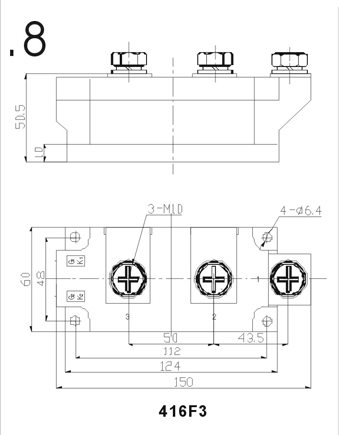 TECHSEM MTC500-1e6-12 MTC570-16 416F3 台基可控硅模块 MTC500A - 图0