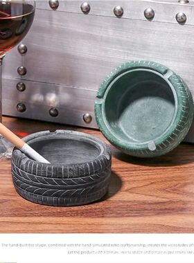 Vintage American Style Tire Ashtray Creative Home Bar Decor