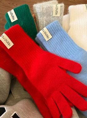 Fashion Full Finger Women Winter Warm Gloves Elasticity Cand