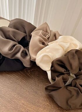 1PCS Vintage Satin Silk Hair Scrunchies Elastic Hair Bands S