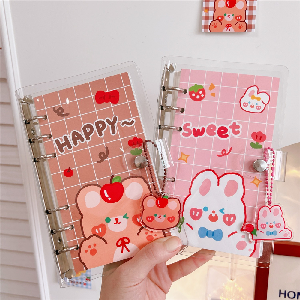 2022 Cute Cartoon Kawaii Bunny Notebook Mini Three-hole Loos - 图2