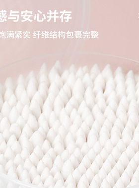 300-count Round Jar Cosmetic Cotton Swabs, Disposable