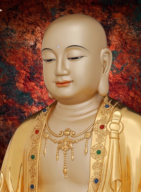 娑婆三圣释迦摩尼地藏王菩萨观音铜像佛祖如来观世音佛像东来紫