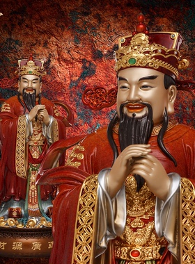 文财神爷供奉神像东来紫铜像京铜摆件官方旗舰店铺五路招财