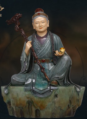 黄铜黑妈妈神像黑老太太佛像家用客厅供奉摆件中式黑奶奶装饰摆件