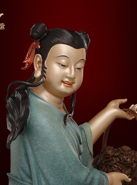 东来紫黄铜精工叠染八仙过海佛像韩湘子神像曹国舅铁拐李保平安