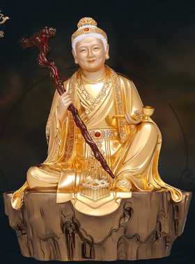 黄铜黑妈妈神像黑老太太佛像家用客厅供奉摆件中式黑奶奶装饰摆件