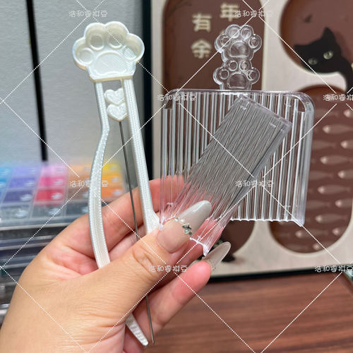 泡芙卷4.0拼豆长单针镊子鱼尾双针拼豆笔拼豆铲拼豆工具拼豆神器 - 图2