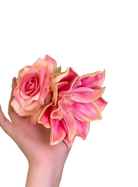 韩版ins风超仙百合花抓夹女高级感气质侧边夹发夹发饰