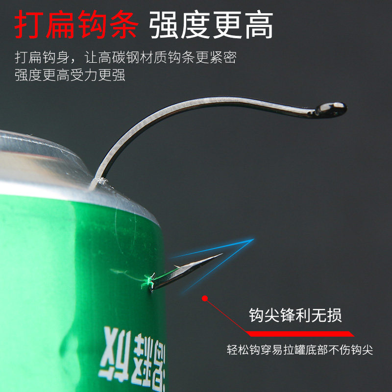 倒钓钩8003泥鳅钩鳜鱼鲈鱼翘嘴插铅面条虫钓组加强型路亚专用鱼钩 - 图0