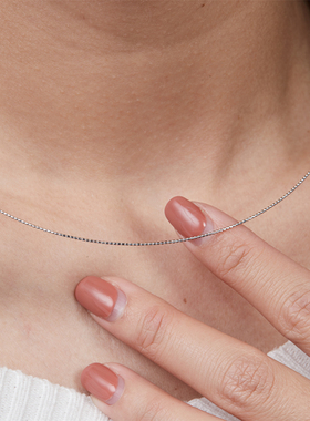 意大利项圈925银穿珠子锁骨链