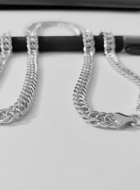 925银镀黄金男士加粗蛇骨链