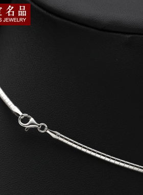 短款锁骨链18k金加粗银项圈