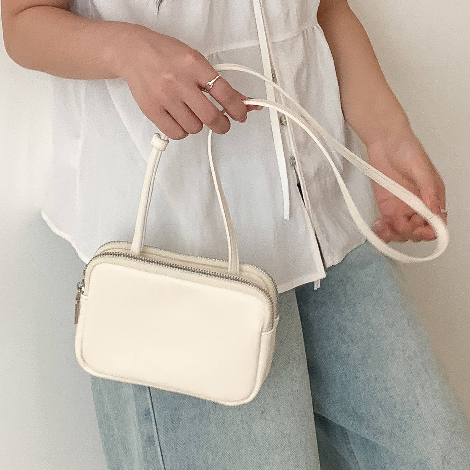 EMORRIN韩版小众设计盒子形小方包女简约百搭高级感单肩斜挎包女,淘宝优惠券,粉丝福利购,淘宝优惠卷