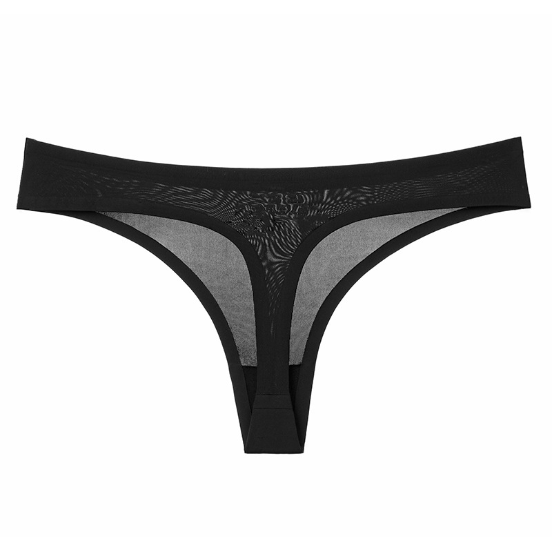 女士冰丝无痕一片式内裤低腰丁字printing G-string tbacks thong - 图3