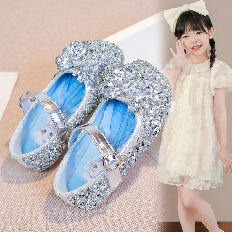 女童公主鞋春秋2026新款时尚百搭水钻儿童皮鞋软底水晶鞋女孩单鞋,淘宝优惠券,粉丝福利购,淘宝优惠卷