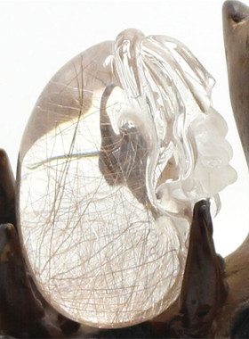 男士铜发晶钱袋子龙头吊坠