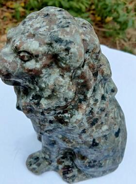 天然雄狮摆件火焰石开业新房子