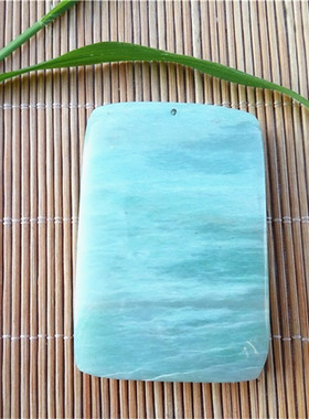 天河石关公武财神大刀吊坠