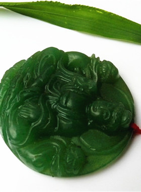 天然绿东陵玉释迦摩尼佛祖吊坠