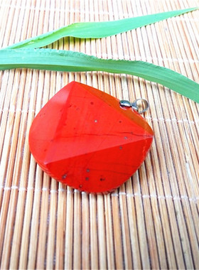 红竹石卫星吊坠碧玉多边形不规则