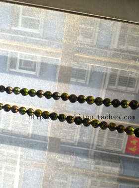 天然绿碧玺项链圆珠彩色宝石圆珠