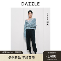 Yau Tin hominin DAZZLE ground vegan DA jacquard must-shirt 2023 Winter new sprinkle with sexual long sleeve sweater