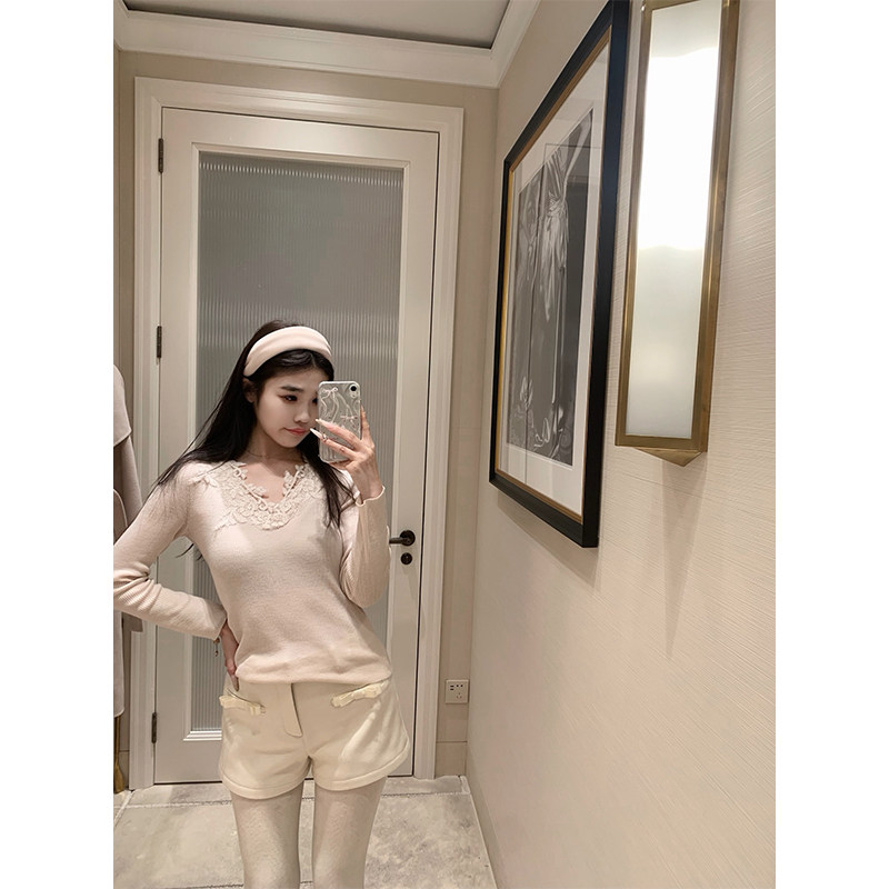 DUCHUNZI   醋酸羊毛 蝴蝶结百搭短裤秋冬款磨毛显瘦高腰裤子女,淘宝优惠券,粉丝福利购,淘宝优惠卷